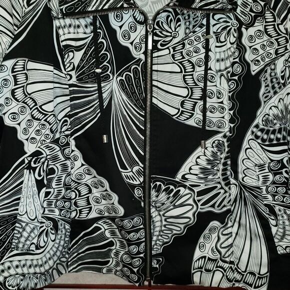 ERIN LONDON Black/White Designer Zip Up Jacket - Picture 5 of 12